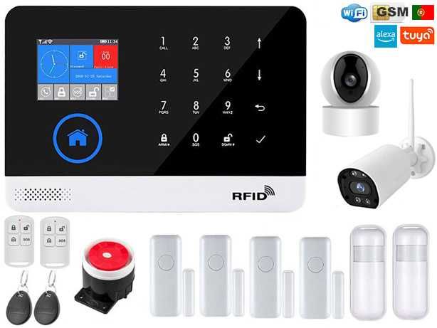 Alarme Tuya sem Fios WiFi/GSM + 2 Câmaras Android/iOS Português (NOVO)