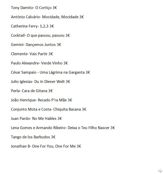 Discos de vinil .
