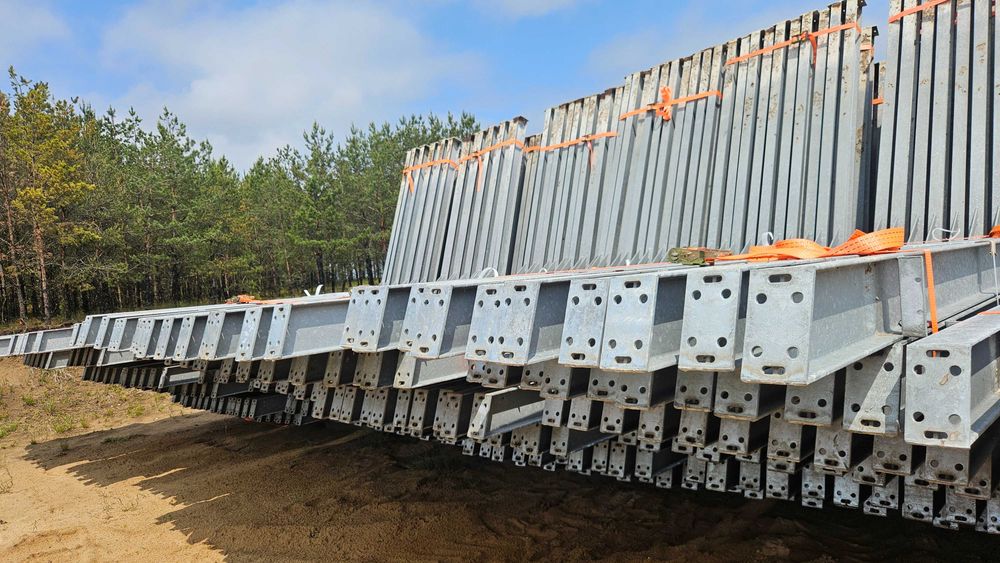 Konstrukcja stalowa 292 m2 wiata hala magazyn 8.10x36 m