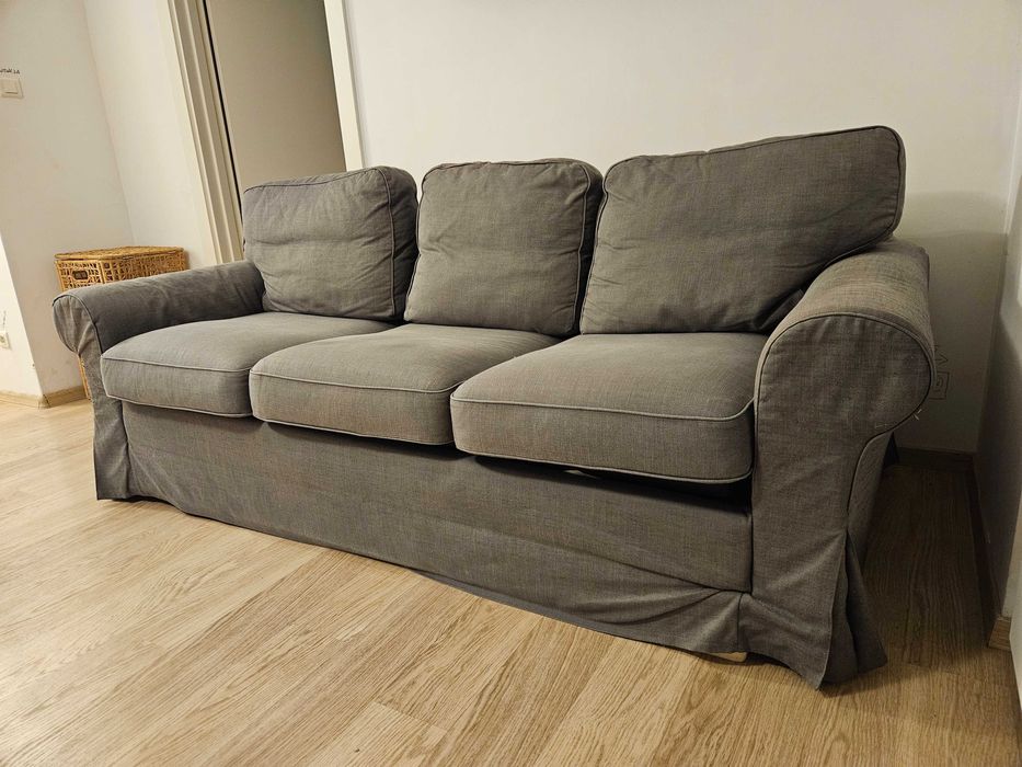 Sofa Ikea Ektorp - 3-osobowa, ciemnoszara