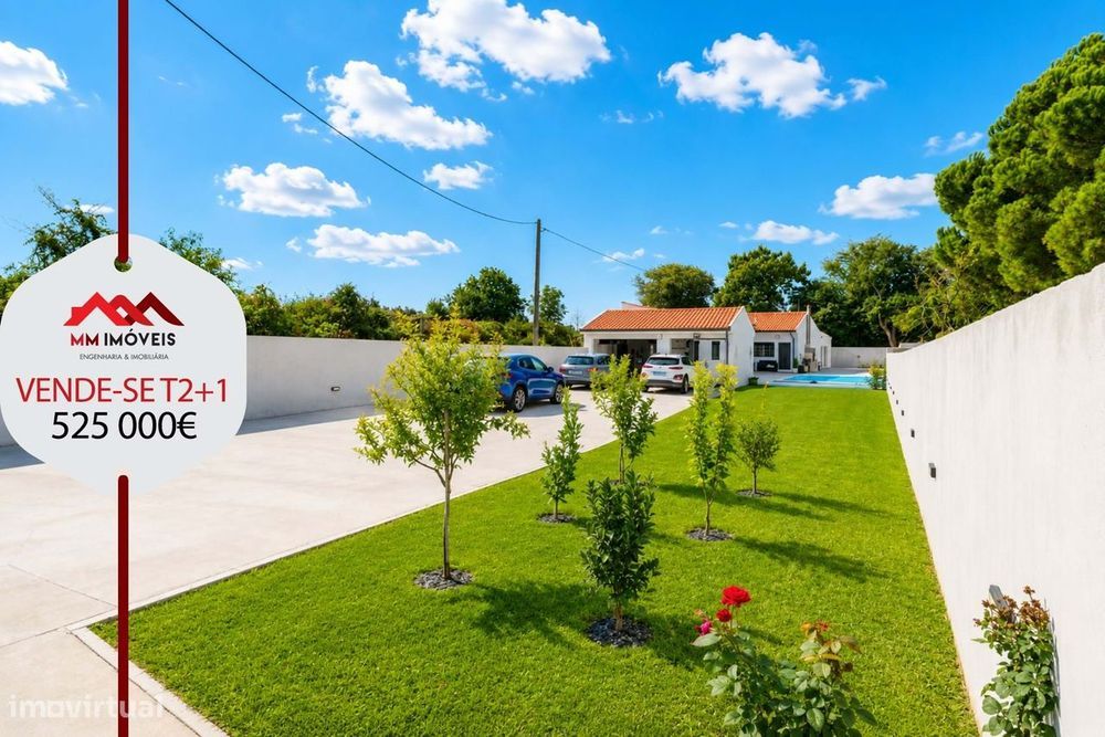 Moradia Térrea T2+1 | Folgosa - Maia | Piscina | Jardim | AC | Terreno