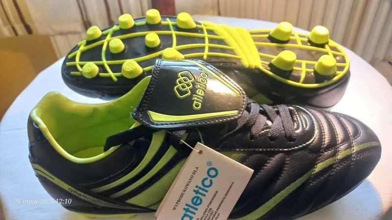 Buty sportowe - korkotrampki Atletico zielono-czarne