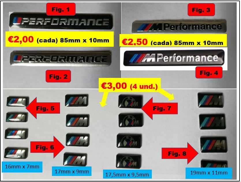 Capa autocolante ///M botão IDrive ou para manete cx. automática BMW
