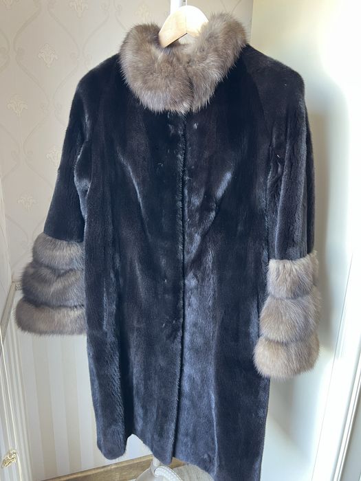 Шубка норка blackglama з соболем, casiani, xs-s