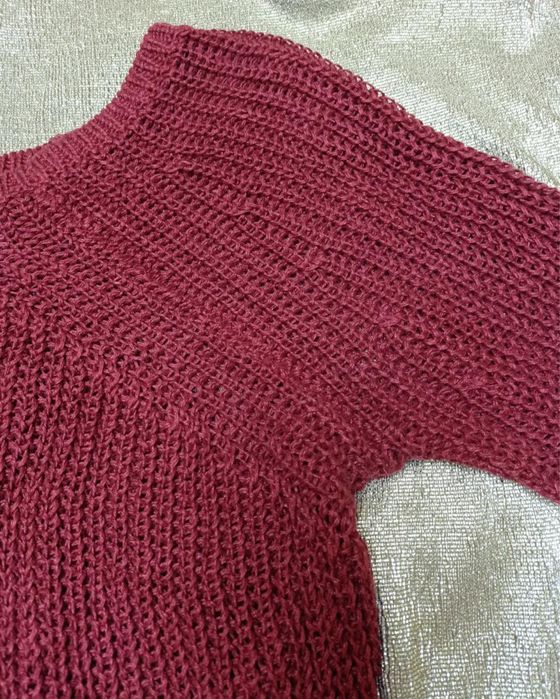 Burgundowy sweter Massimo Dutti