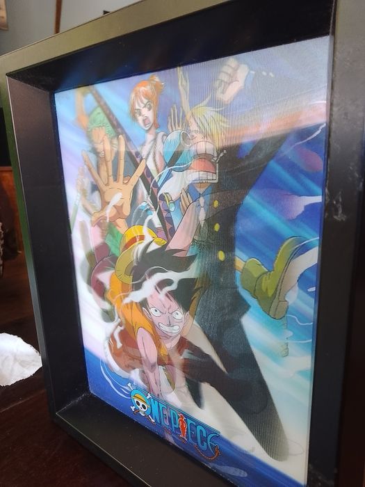 Poster One Piece 3D com moldura