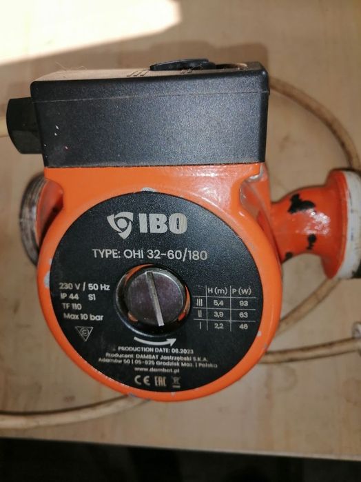pompa obiegowa typu IBO OH1 32-60/180 o mocy 230V/50Hz