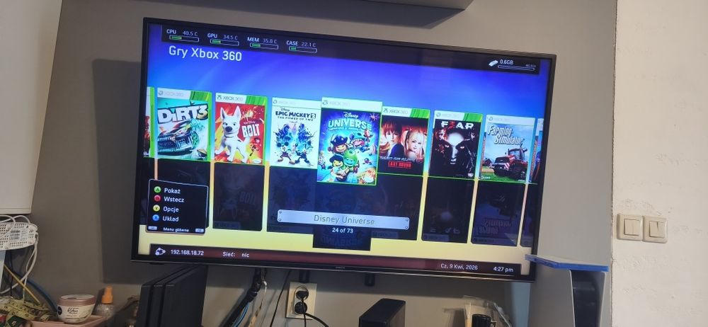 Xbox 360 slim e 500gb po spa dwa pady abadvatarhdd