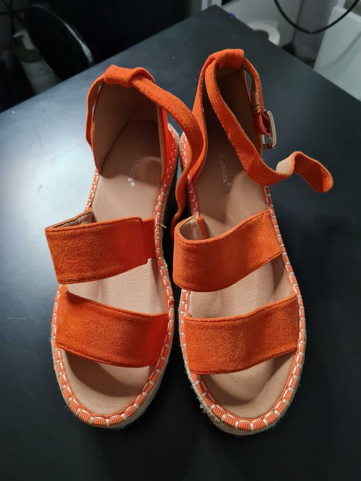 Espadryle pomarańczowe
