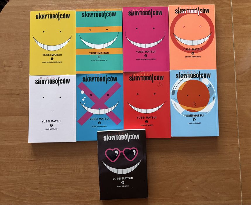 Manga Klasa Skrytobójców - Tomy 1, 2, 3, 4, 5, 6, 7, 8 i 9