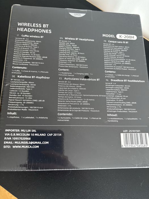 Słuchawki bezprzewodowe Bluetooth Nowe