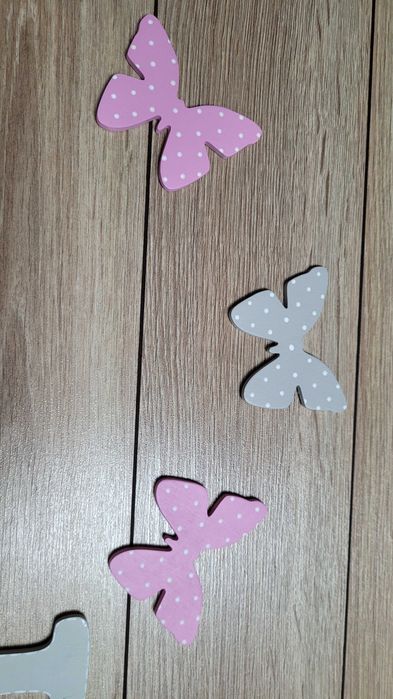 Drewniane literki- imię dziecka, ozdoba 3D Sandra