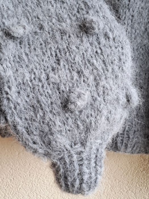 Puszysty sweter Alpaka  z Merino. Handmade.