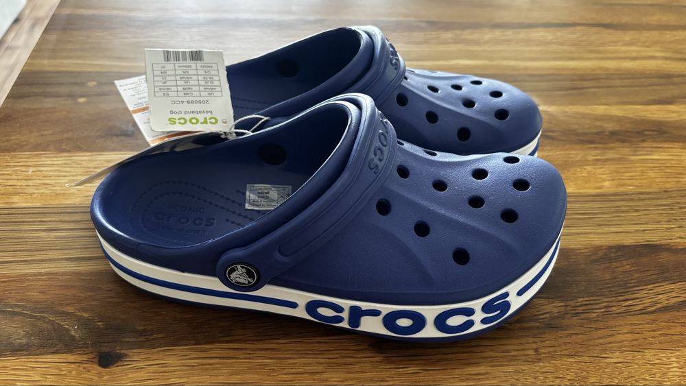 Crocs 38/39 lub 6/8 klapki granatowe nowe