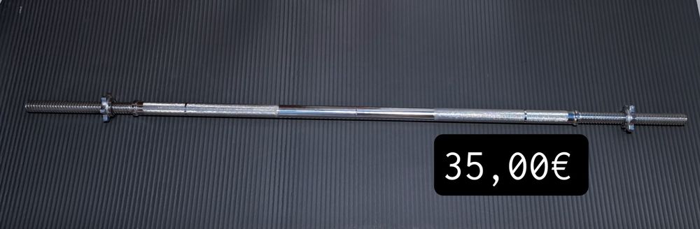 Barra de rosca musculação 155cm x 28mm Grip de 31mm. Barra desmontavel
