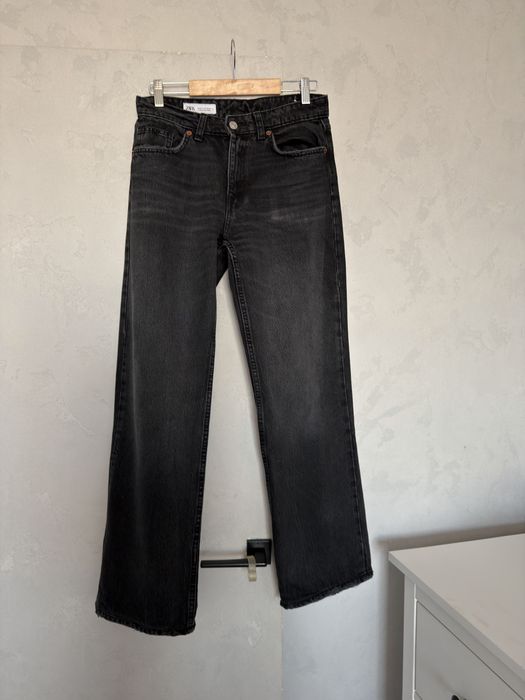 Джинси Zara Wide Leg 36 S чорні широкі