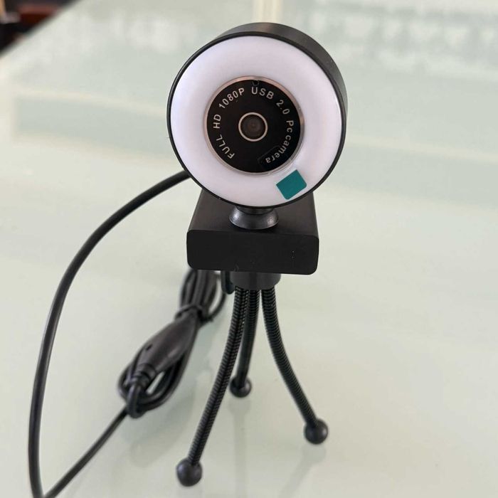 Веб камера full HD 1080P з вбудованим мікрофоном підсвіткою триногою