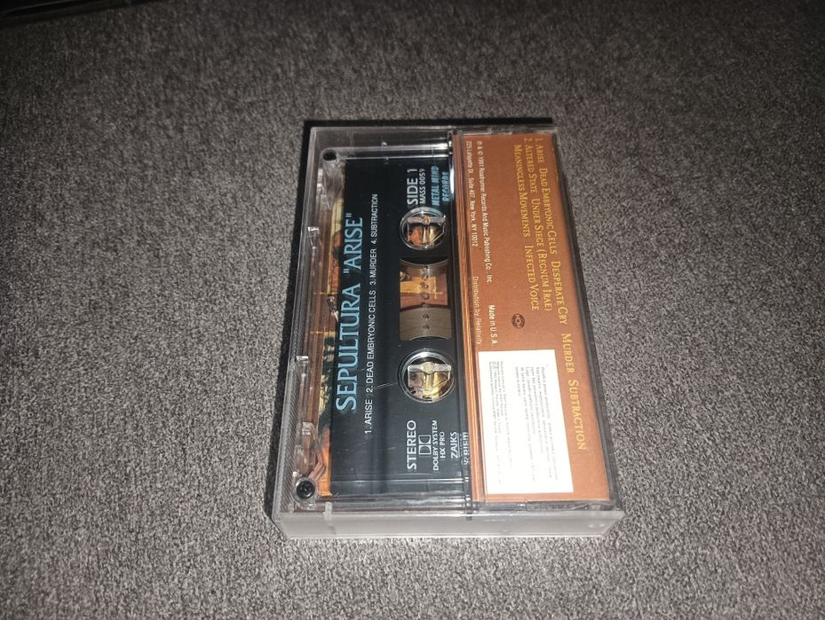 Sepultura Arise Kaseta roadrunner records 1991