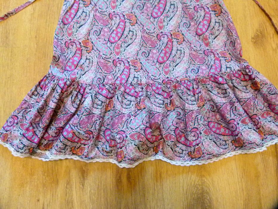 Oasis sukienka Boho wzorki koronkowe wstawki rozm 34 XS