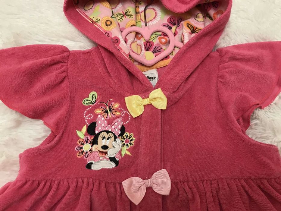 Махровый, пляжный халатик Disney Minni Mouse р. 7-8 лет рост 125-135см