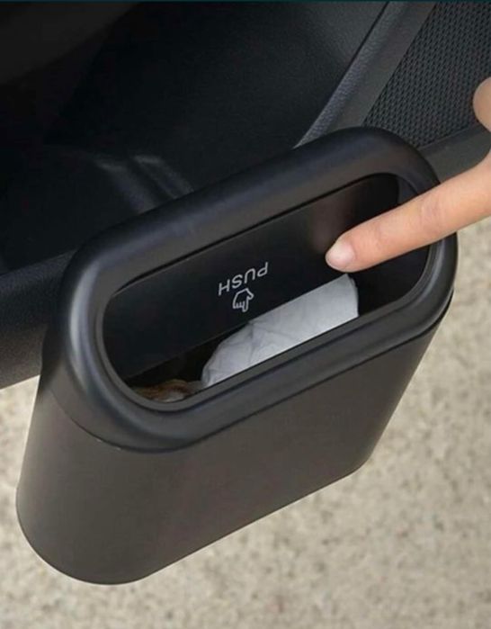 2x Kosz na śmieci samochodowy pojemnik z klapką