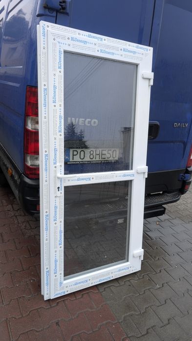 KR HAUS drzwi 90x190 zewnętrzne nowe zaniżane pcv okna drzwi POZNAŃ