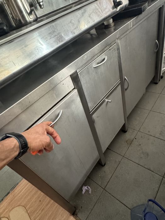 Mesa de inox profissional para restaurante/café