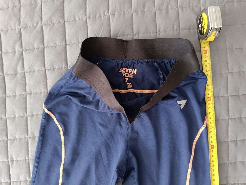 Seven For 7 legginsy sportowe XS granatowe guma