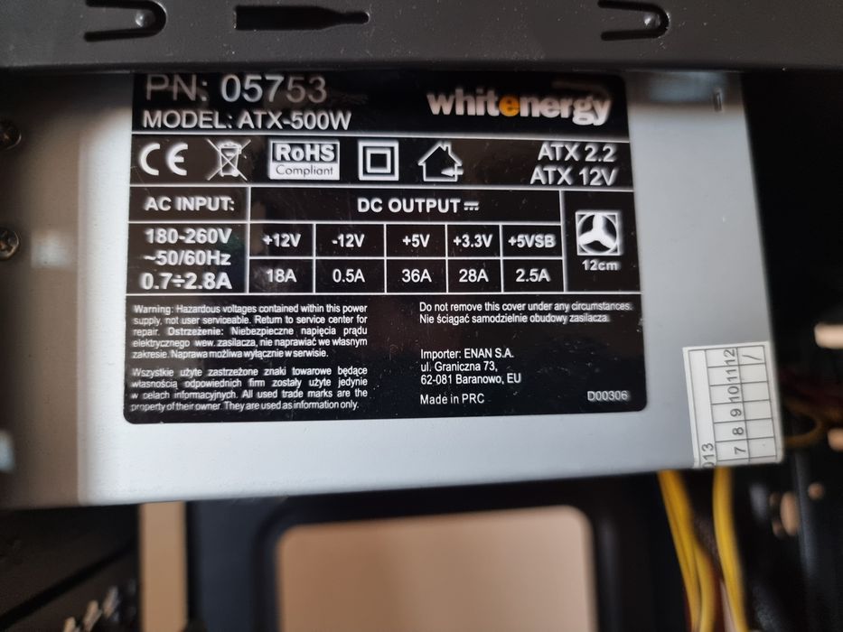 Zasilacz Whitenergy 500 W