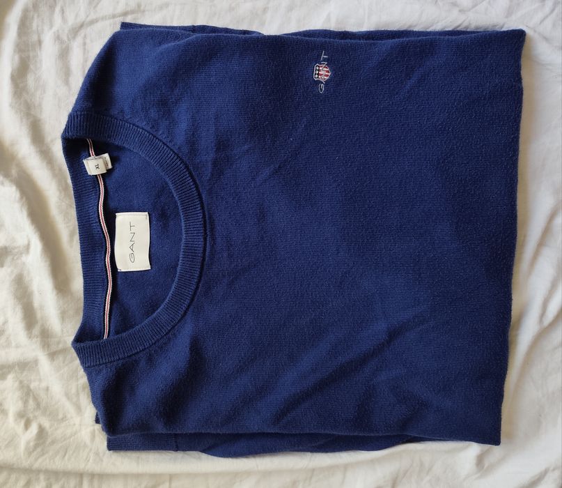 Sweter długi rękaw kardigan crewneck Gant męski XL