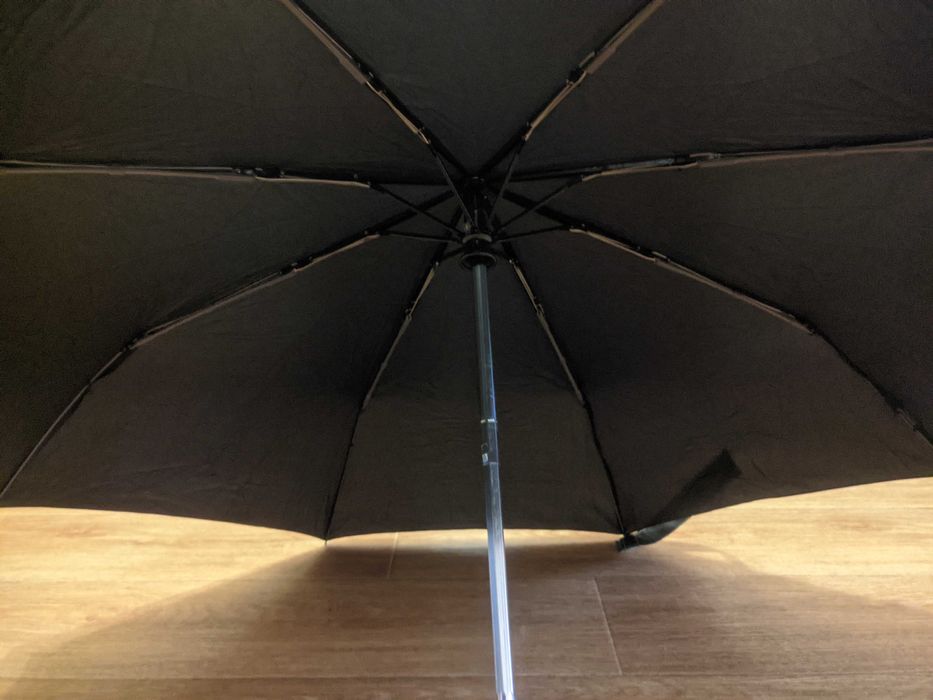 Новый стильный мужской зонт чёрного цвета Clima Bisetti полный автомат
