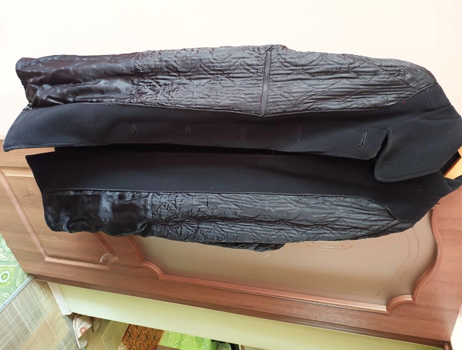 Даром Днепр мужское кашемировое черное польто р 60-64 рост от 190 см