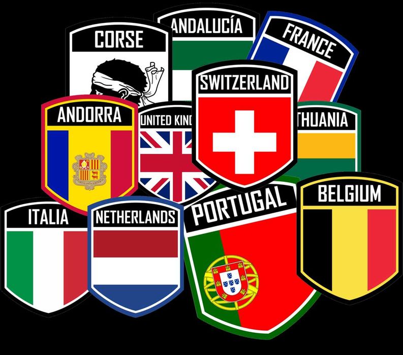 Bandeiras autocalante em vinil viagens - TODOS PAÍSES e CIDADES MUNDO