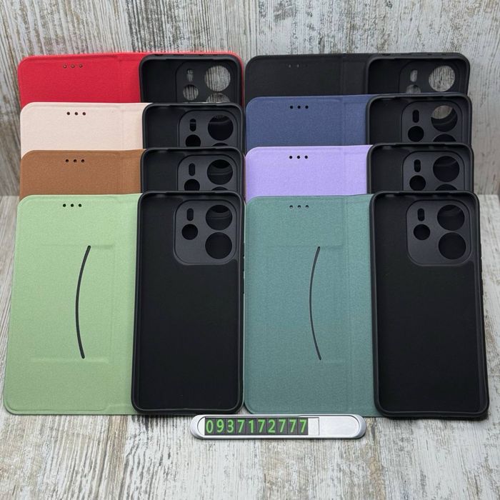 Чехол книжка Leather на Xiaomi Redmi Note 14 4G (Global) Чохол