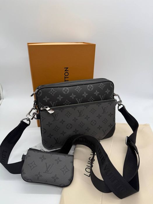Louis Vuitton Trio Messenger / мужская кожаная сумочка / шкіряна сумка