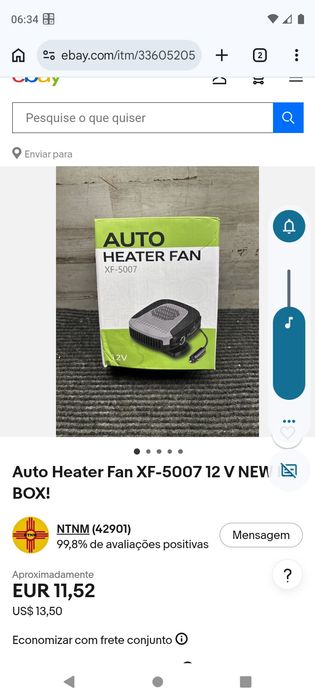 Auto heater fan  12v