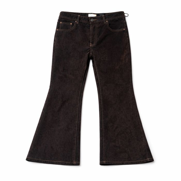 Джинси кльош замша