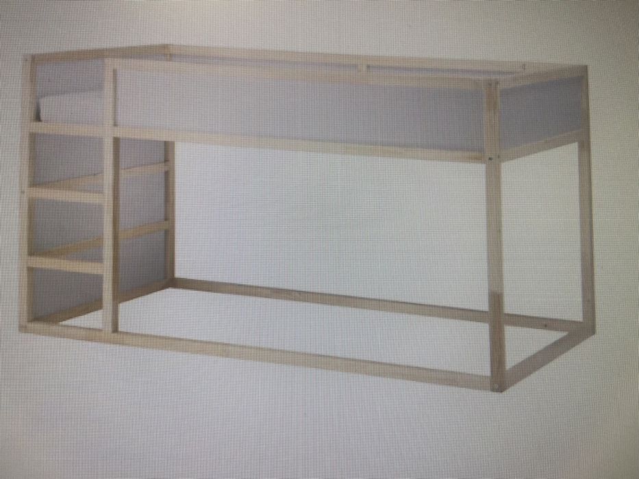 Beliche IKEA KURA Branco/pinho 90*200 reversivel