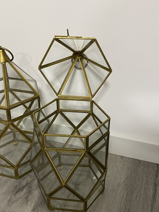 Lanternas decorativas dourado