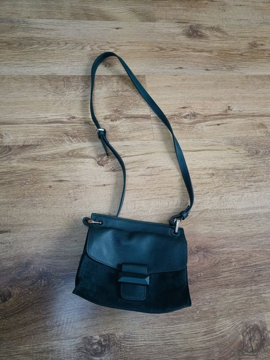 Torebka Massimo Dutti skórzana skóra naturalna licowa torba na ramię