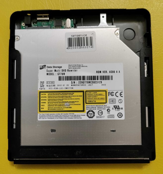 Портативный внешний DVD±RW плеер USB 3.0, с поддержкой SATA-II