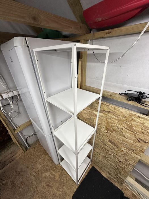 Regal metalowy loft bialy ocynkowany do lazienki warsztatu