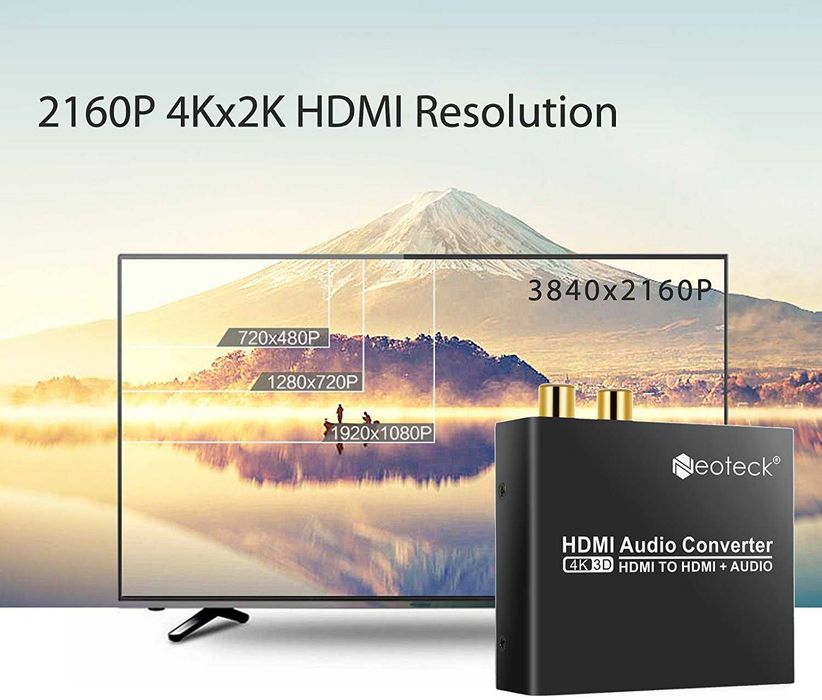 NEOTECK NTK006 Ekstraktor HDMI - HDMI 4K Spdif Toslink RCA TV Xbox PS4