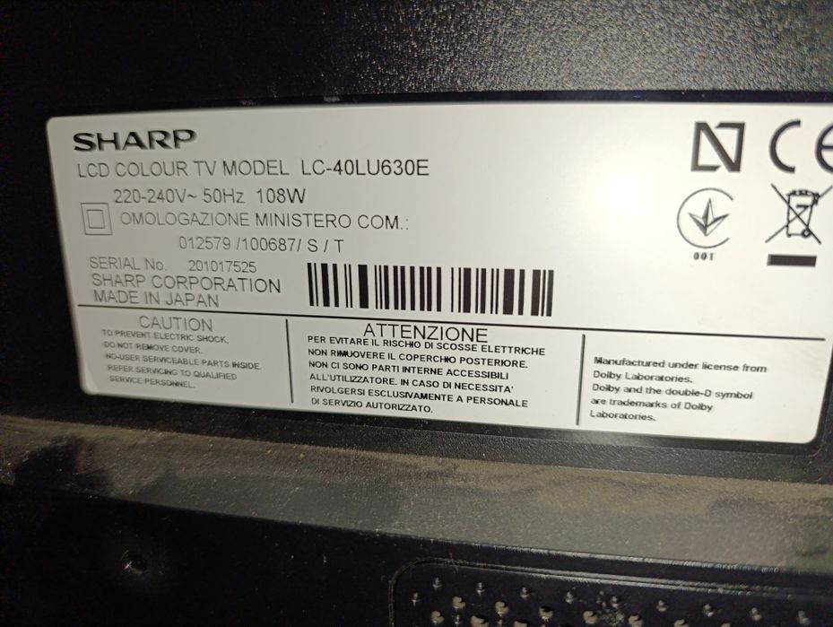 Продам LED телевізор Sharp 40"