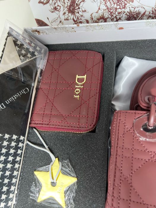 Подарунковий набір сумочка, гаманець в стилі christian dior