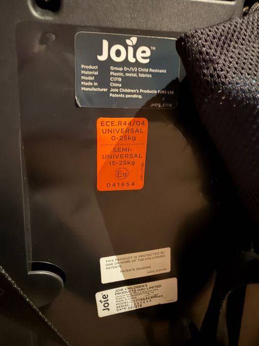 Fotelik samochodowy Joie 0-25