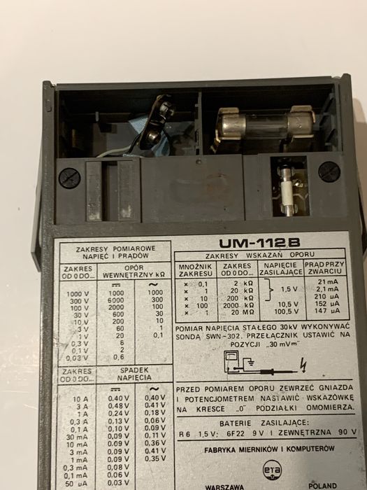 Stary  Multimetr Um-112B