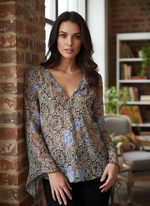 Нереальная блуза Mila Paoli • 100% Вискоза. В отличном состоянии!