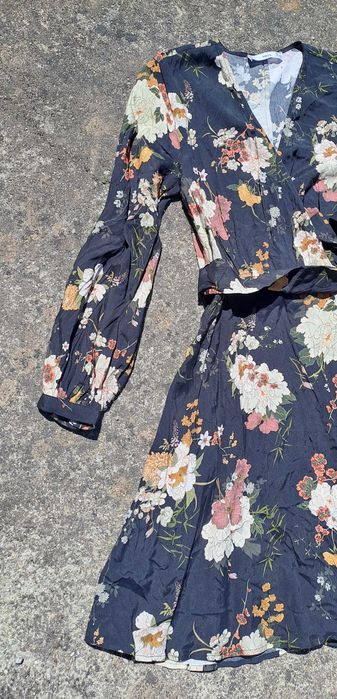 Vestido florido Mango XS