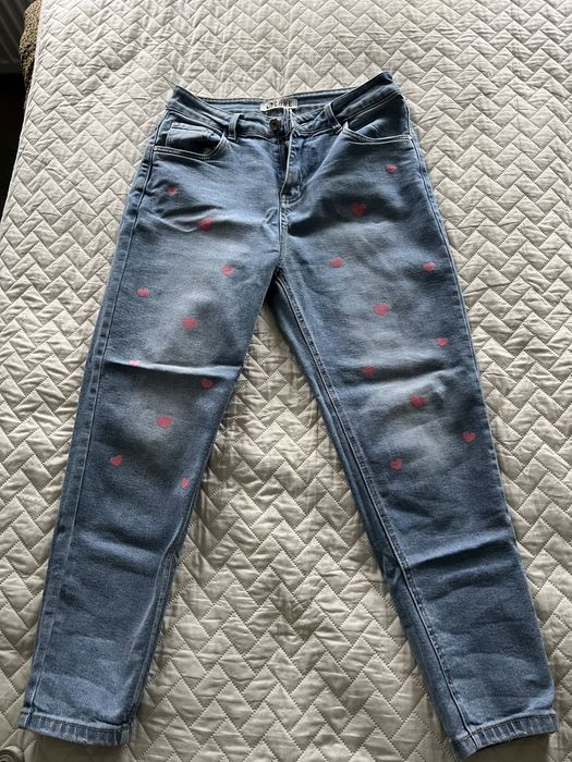 Jeans w serduszka S